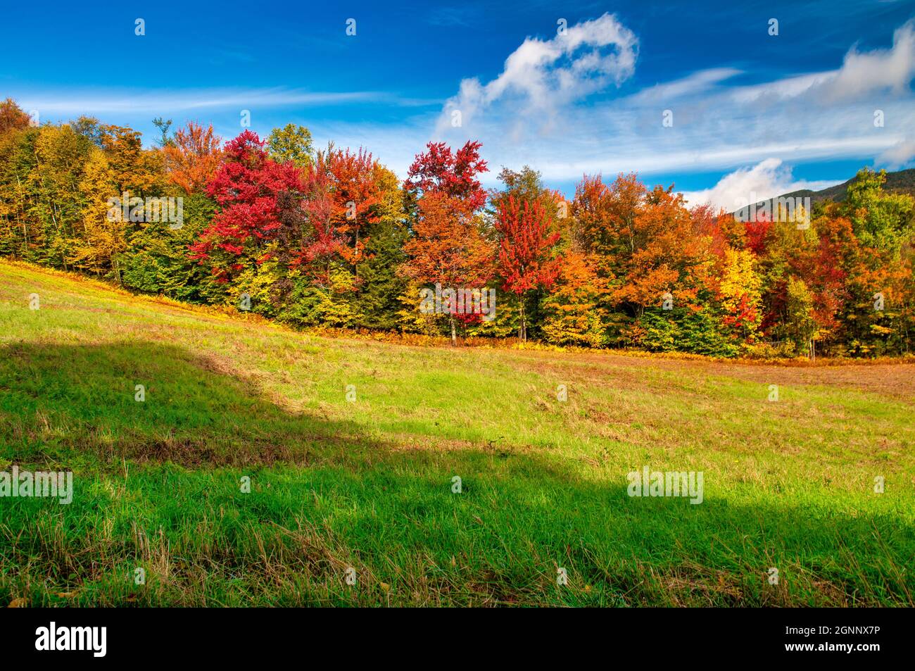 Smugglers' Notch State Park in autumn, New England Stock Photo