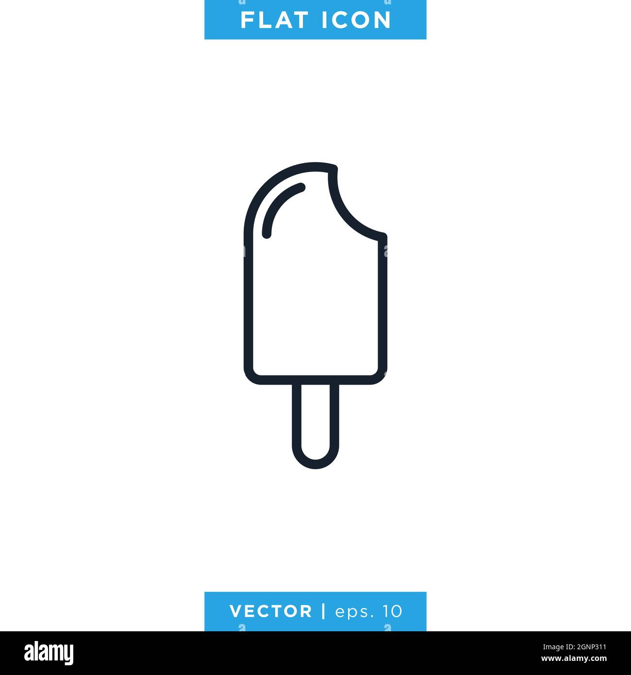 Ice cream icon vector stock design template. Vector eps 10. Stock Vector