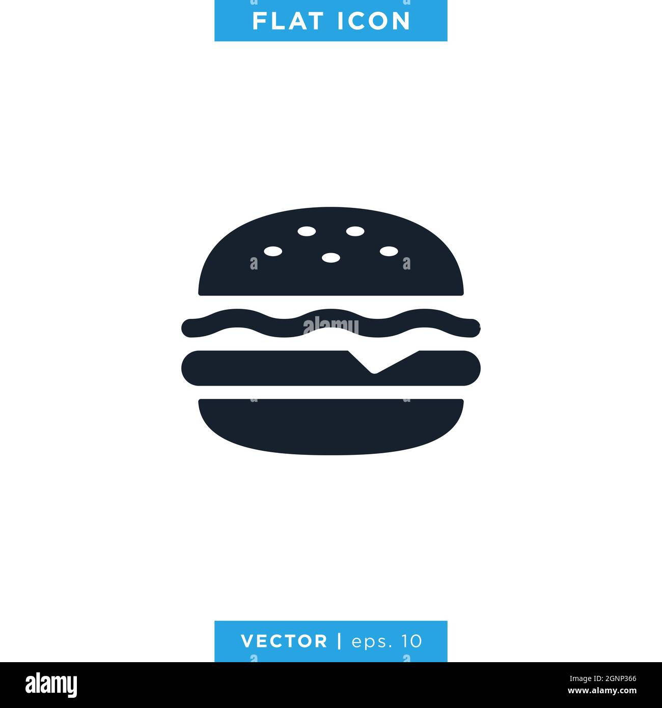 Burger icon vector stock illustration design template. Vector eps 10. Stock Vector