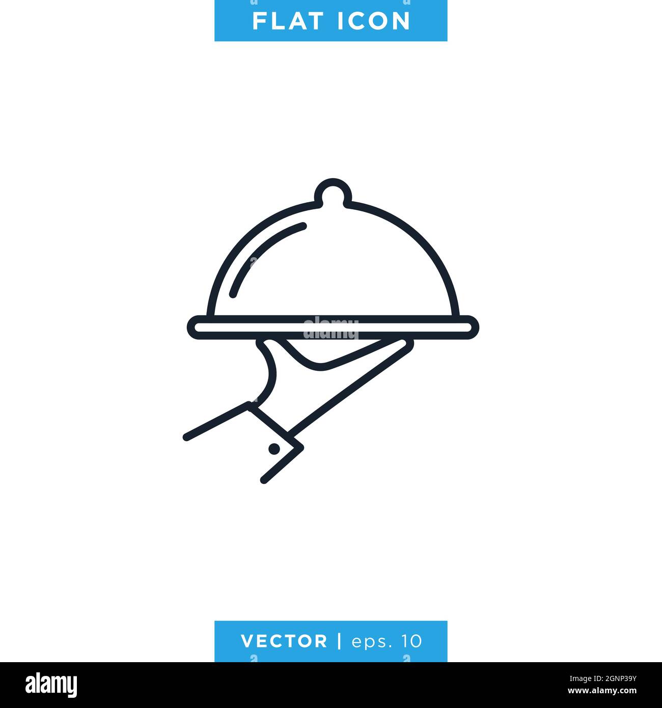 Food tray icon vector stock illustration design template. Vector eps 10
