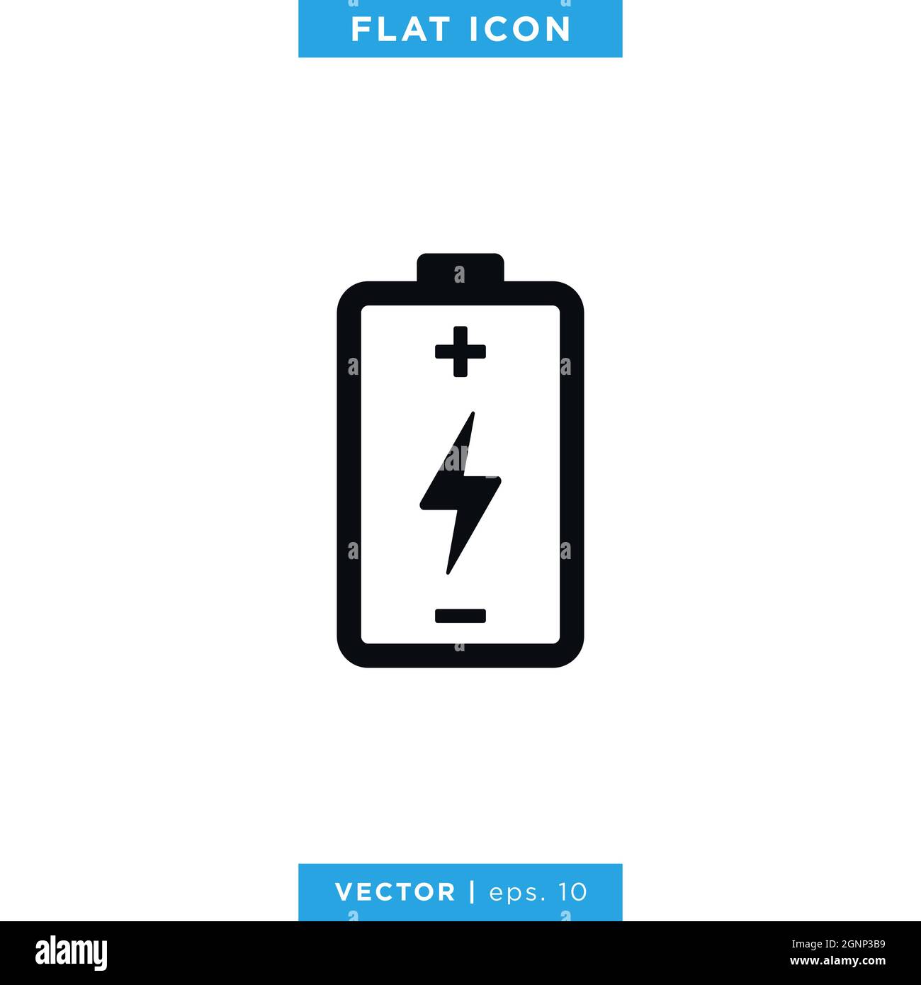 Battery icon vector stock illustration design template. Vector eps 10. Stock Vector