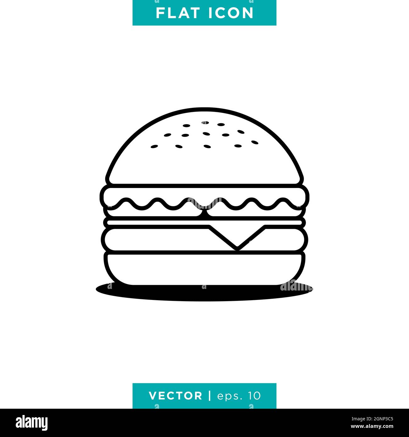 Burger icon vector stock illustration design template. Vector eps 10. Stock Vector