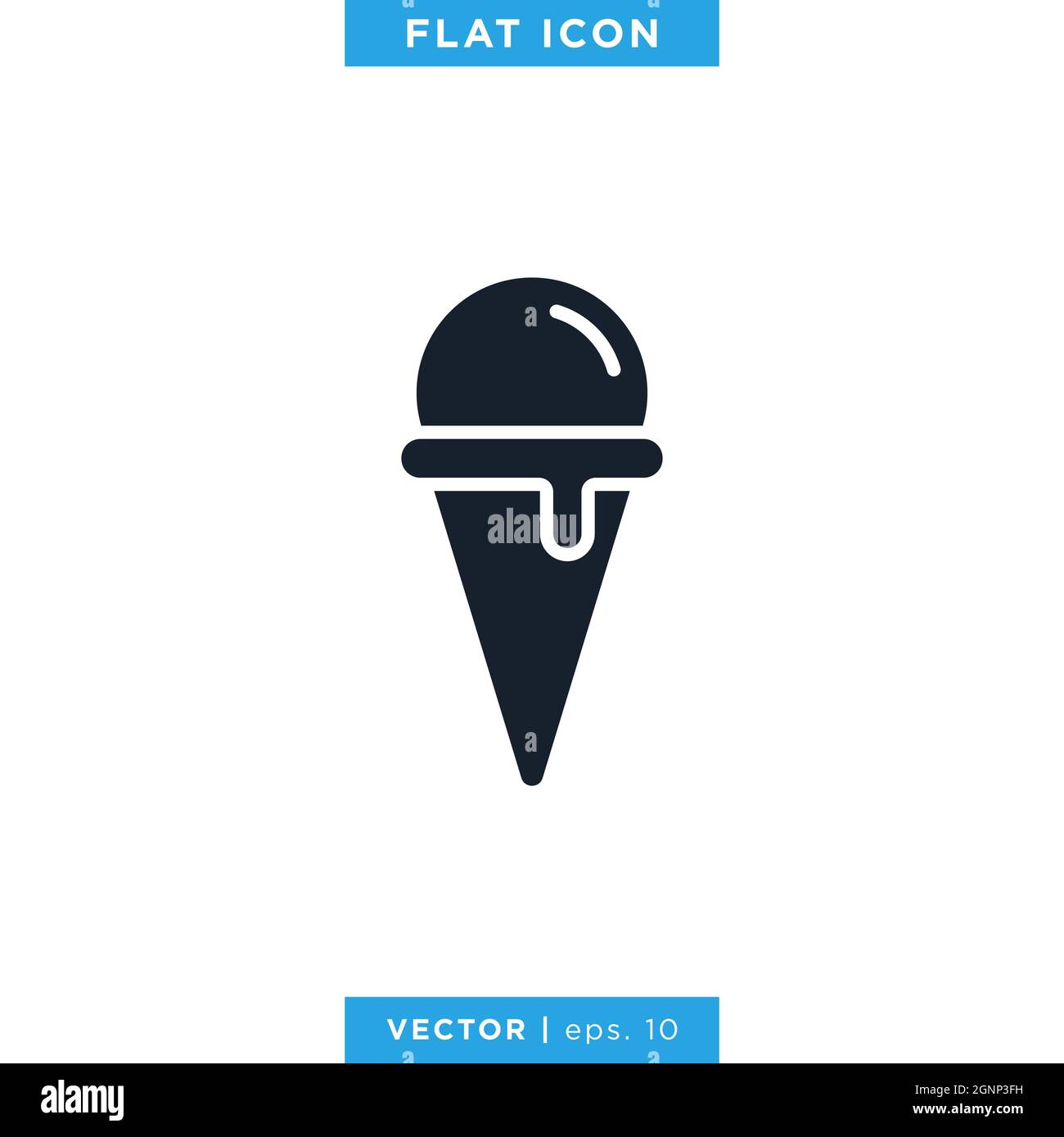 Ice cream icon vector stock design template. Vector eps 10. Stock Vector