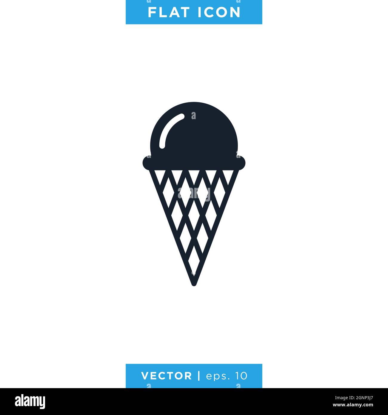 Ice cream icon vector stock design template. Vector eps 10. Stock Vector