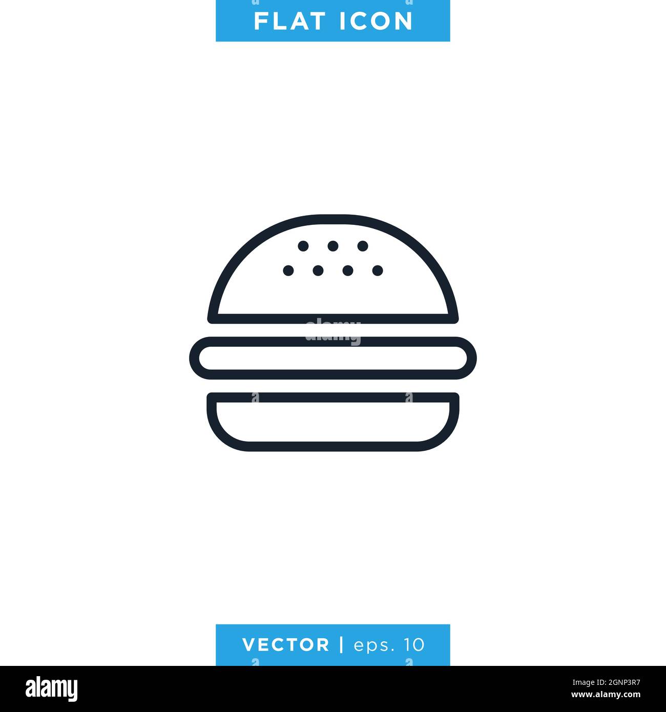Burger icon vector stock illustration design template. Vector eps 10. Stock Vector
