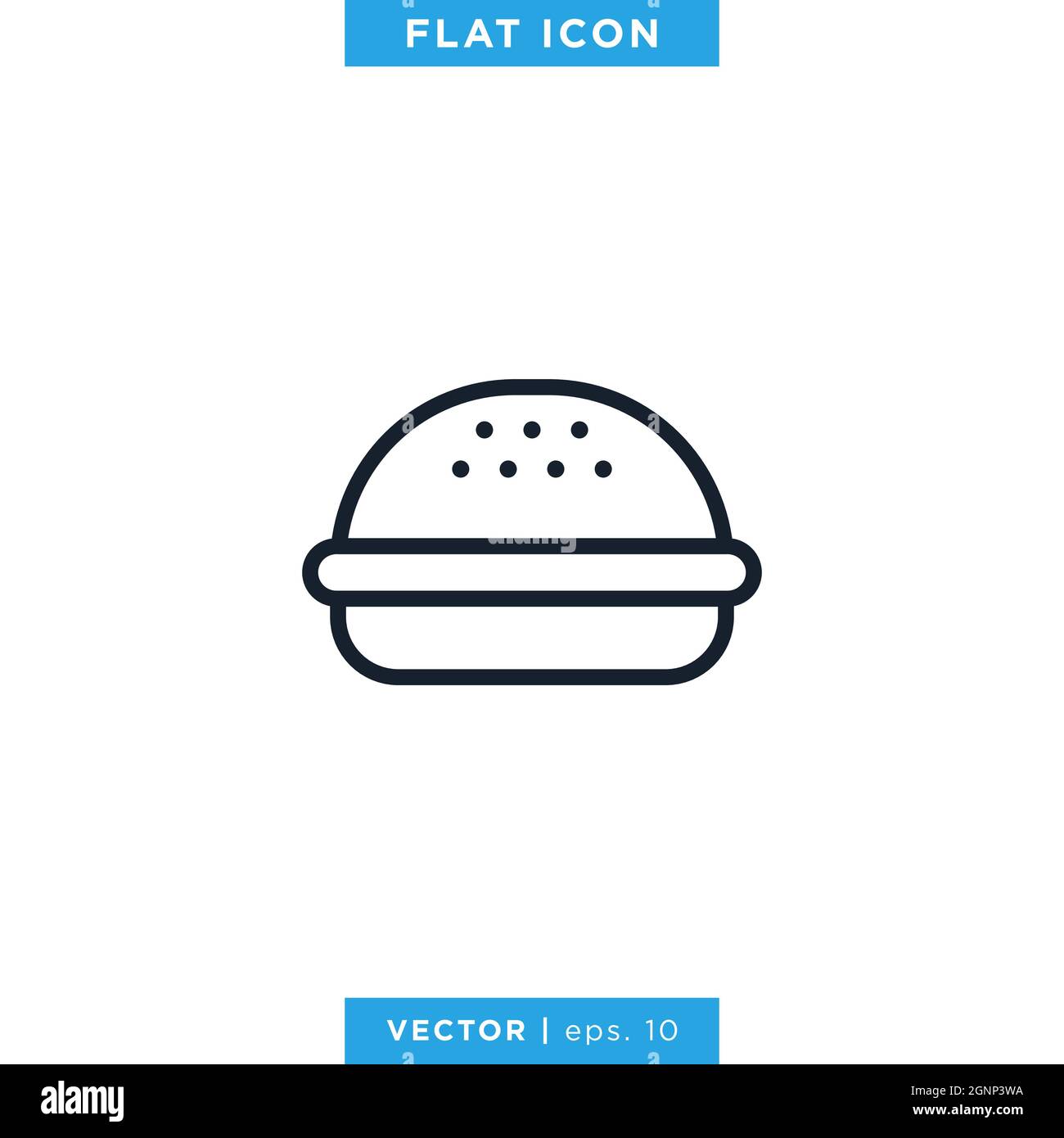 Burger icon vector stock illustration design template. Vector eps 10. Stock Vector