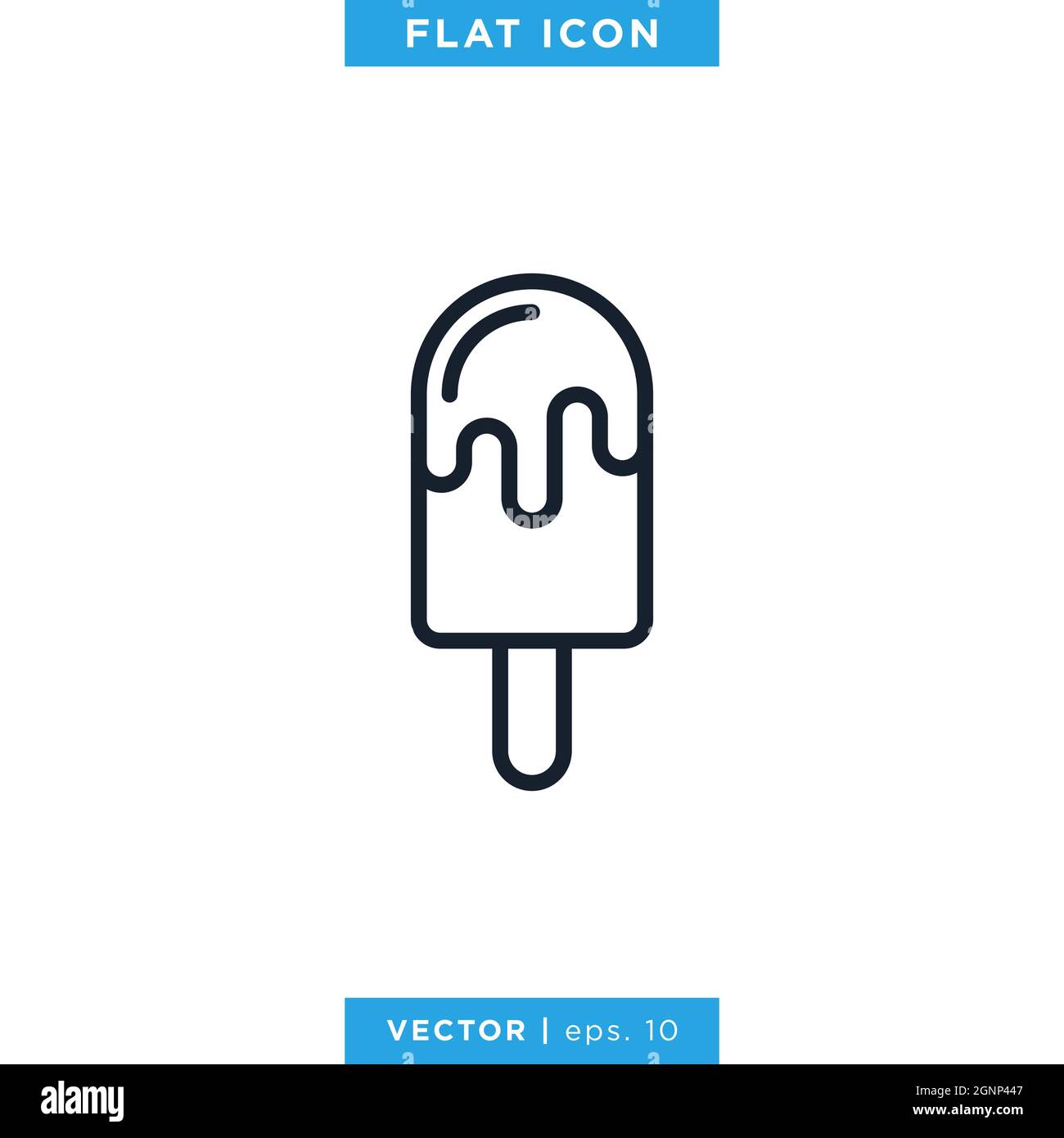 Ice cream icon vector stock design template. Vector eps 10. Stock Vector