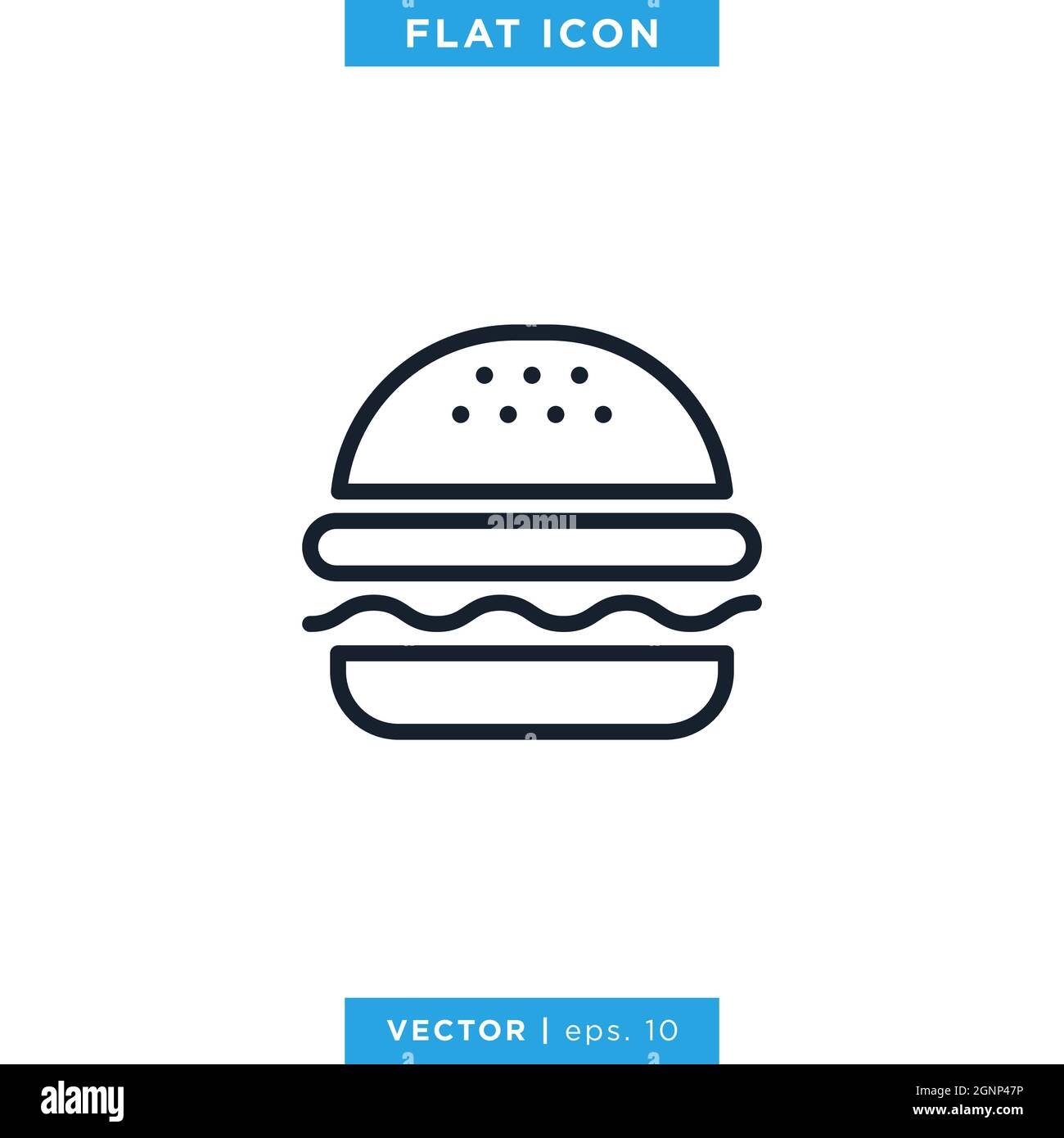 Burger icon vector stock illustration design template. Vector eps 10. Stock Vector