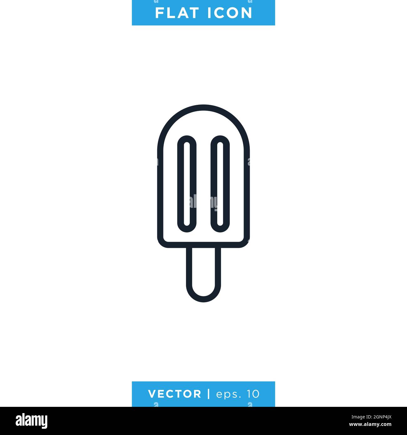 Ice cream icon vector stock design template. Vector eps 10. Stock Vector