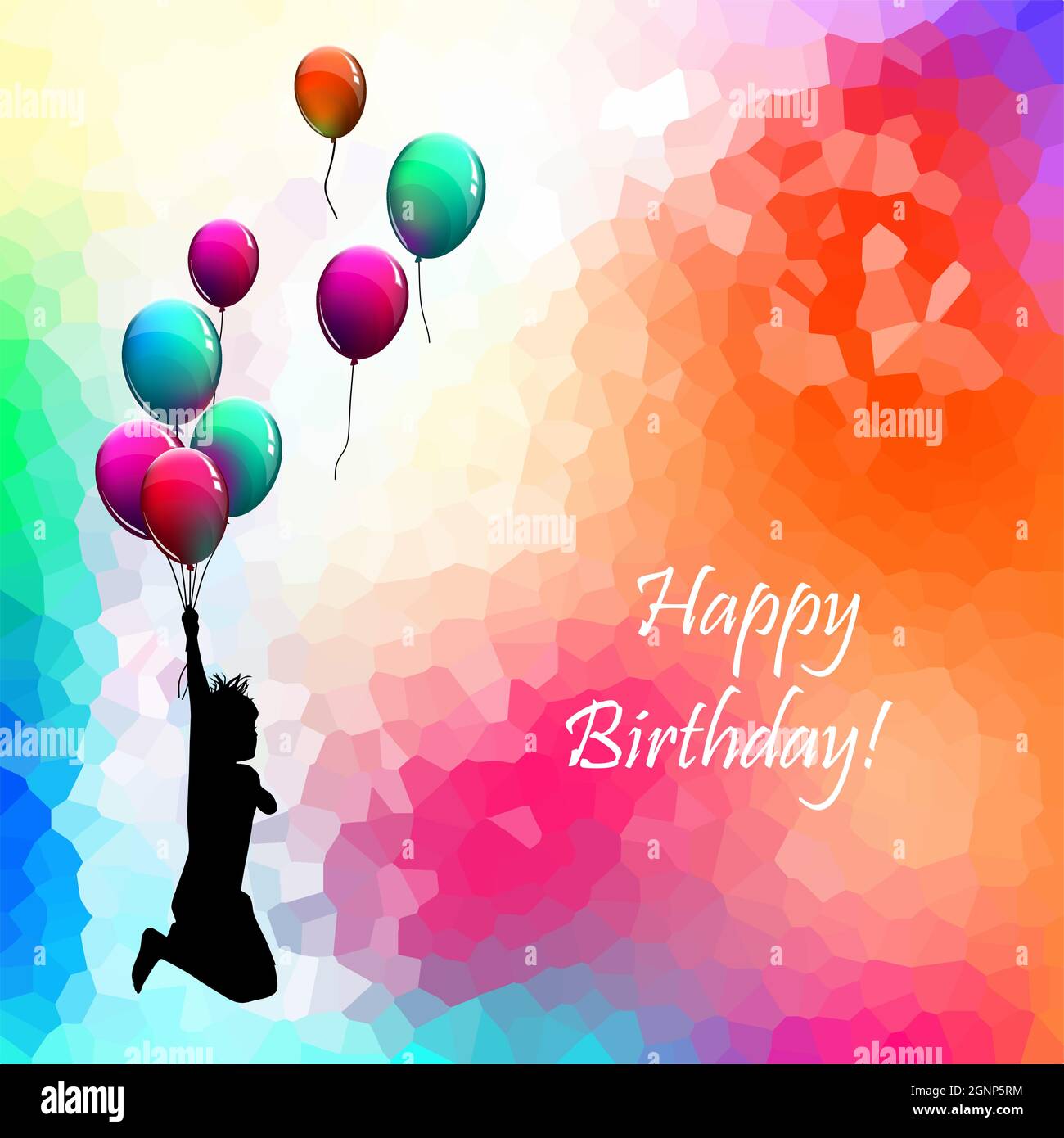 Happy birthday to you. Balloons on a beautiful background. Vector ...