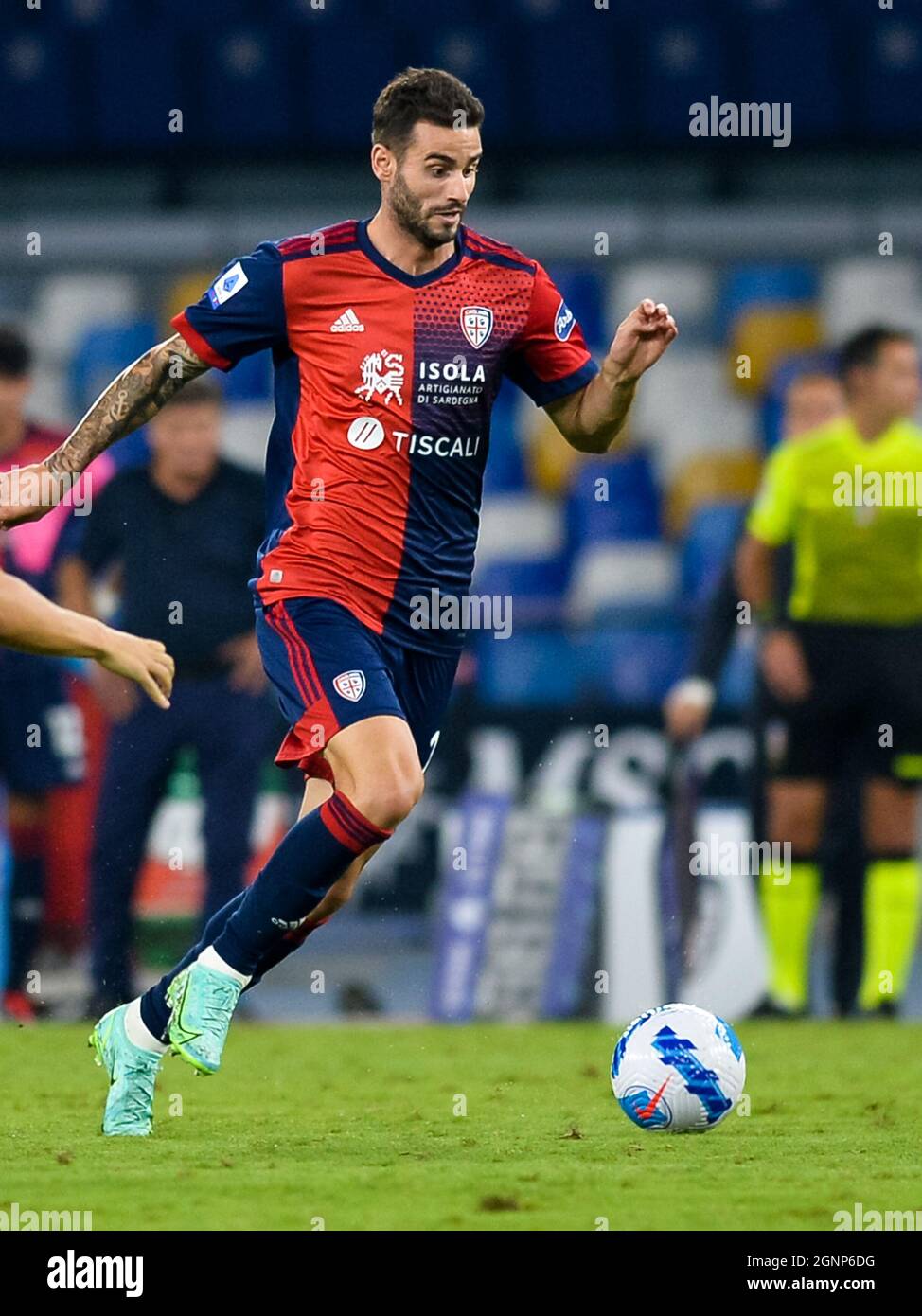 NAPLES, ITALY - SEPTEMBER 26: Gaston Pereiro of Cagliari Calcio