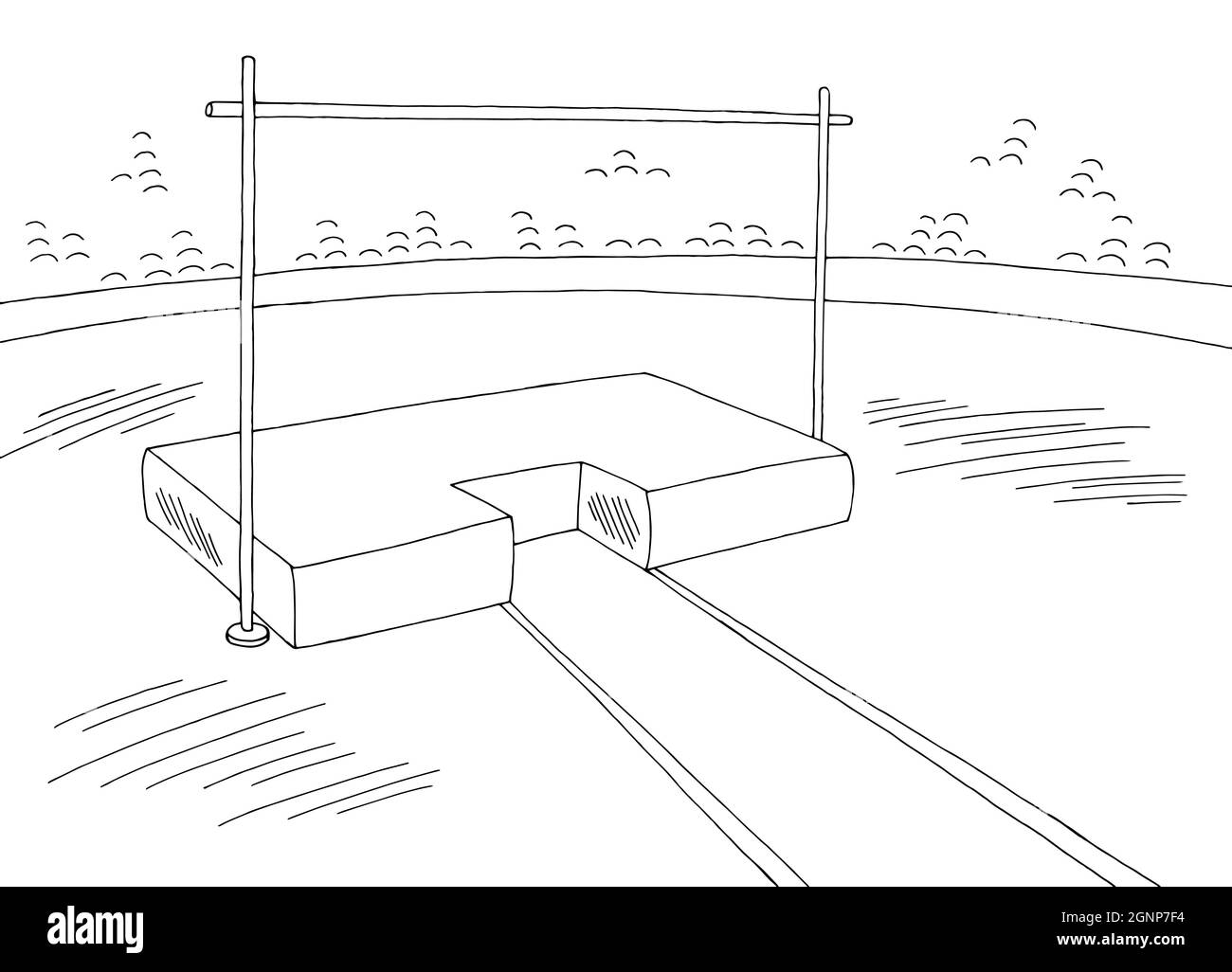 Pole Vault Pit With Standards