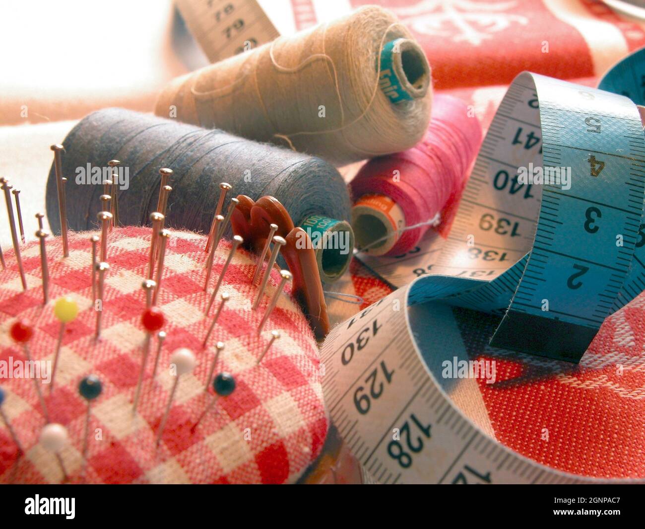 sewing kit, Austria Stock Photo