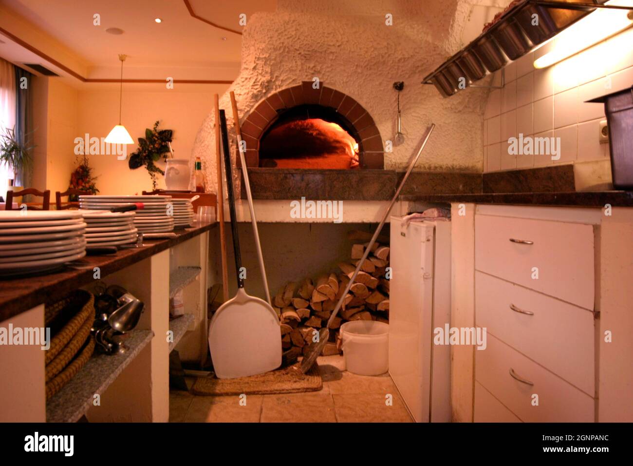 pizza furnace into restorate, Austria Stock Photo