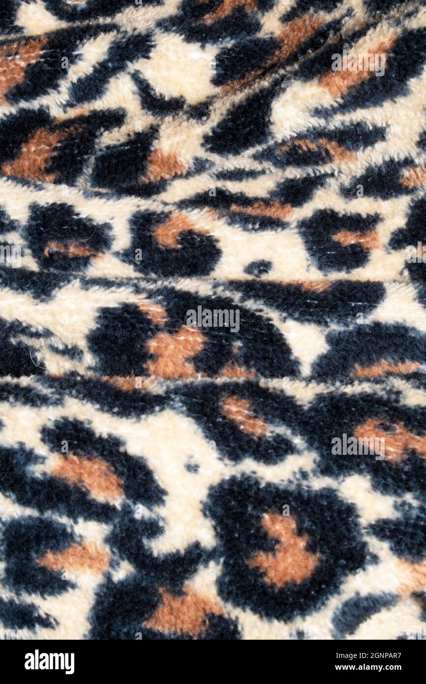 A Fabric Fur Leopard Animal Print Background Stock Photo - Alamy