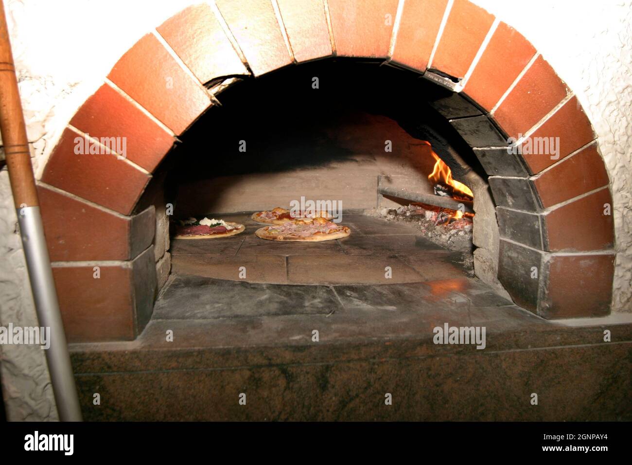 pizza furnace into restorate, Austria Stock Photo