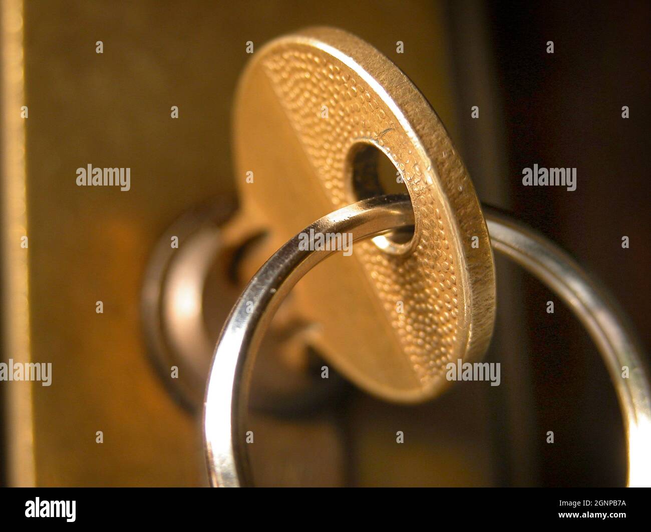 key in a keyhole Stock Photo Alamy
