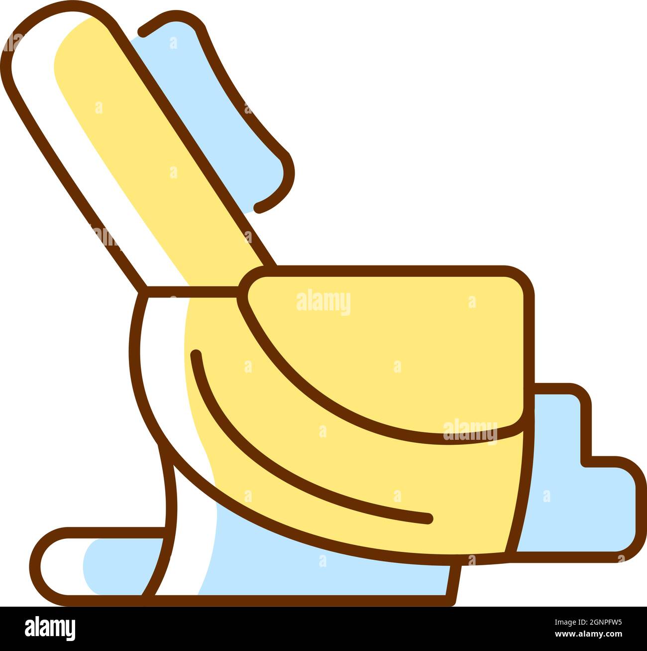 Massage chair RGB color icon Stock Vector