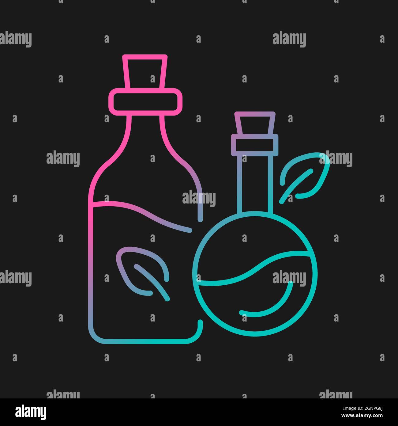 Massage oil gradient vector icon for dark theme Stock Vector