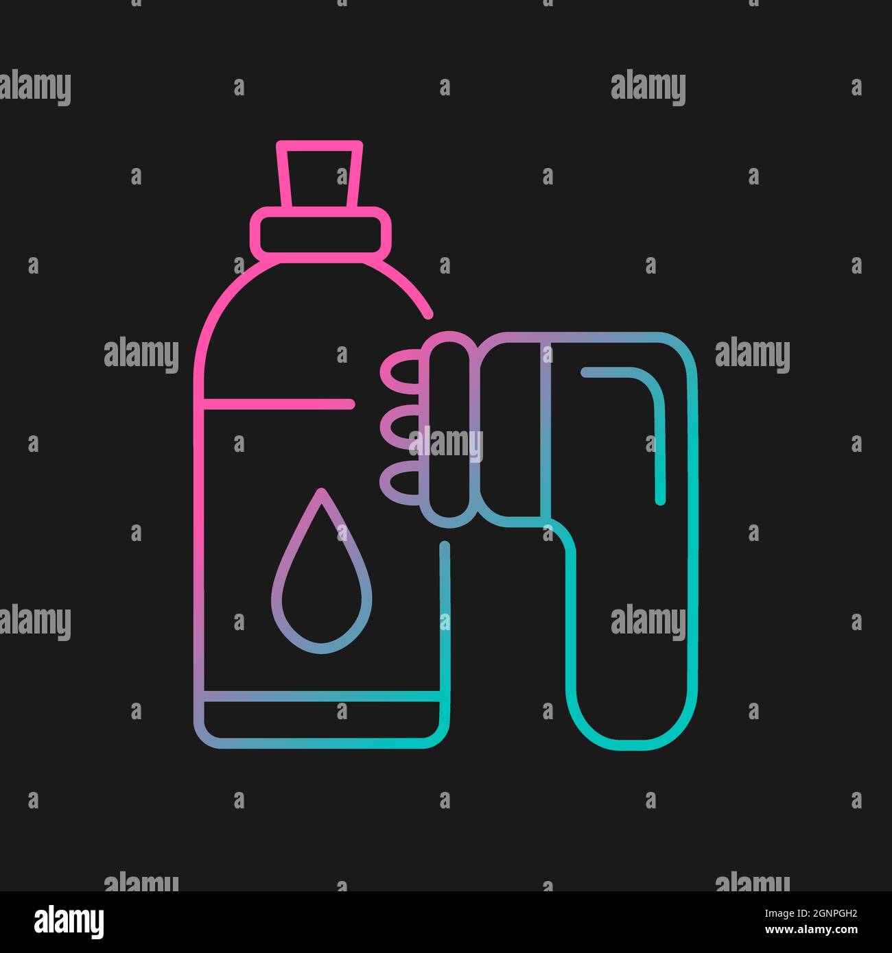Anticellulite massager gradient vector icon for dark theme Stock Vector