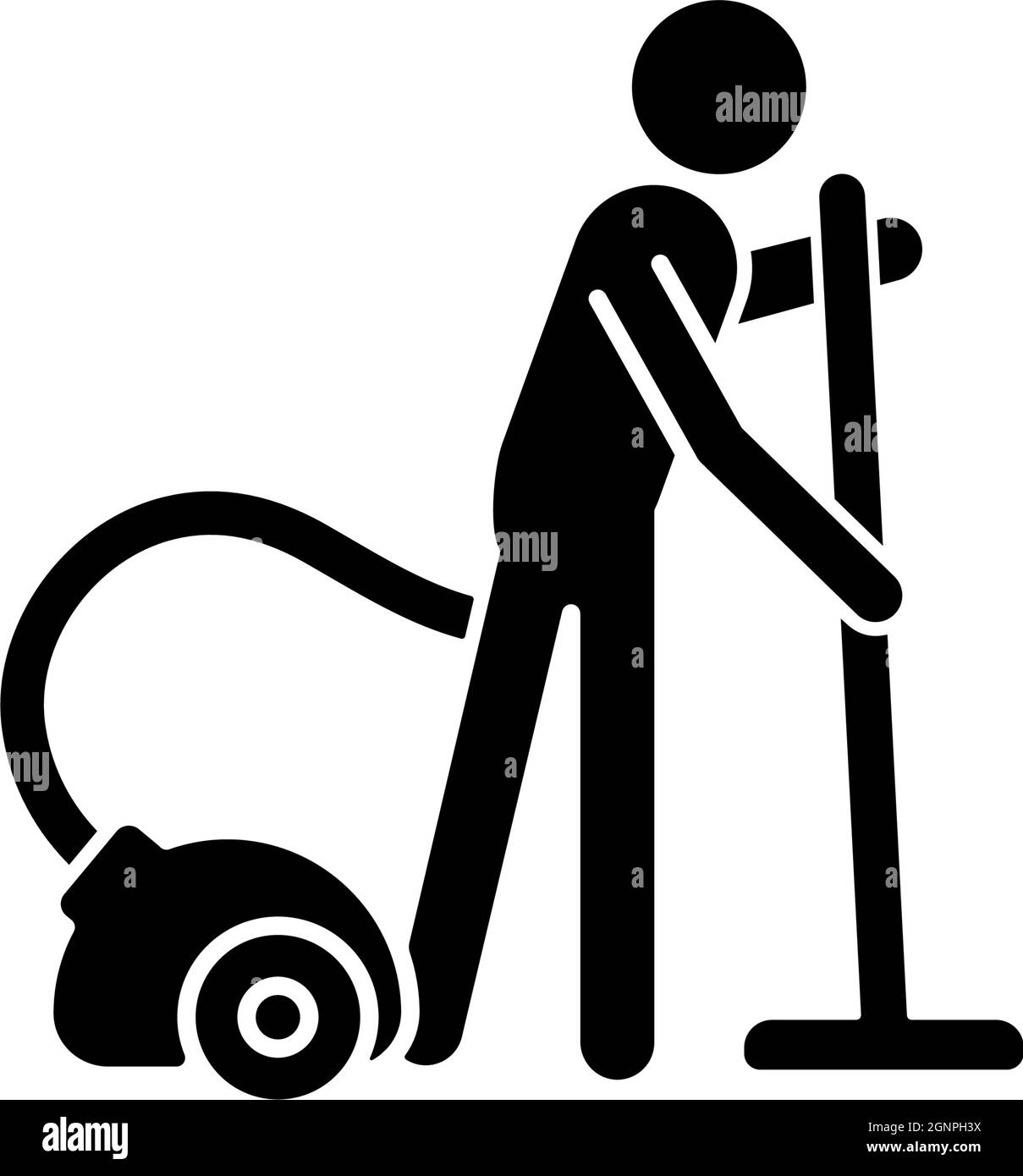 Vacuum cleaner black glyph icon Stock Vector Image & Art - Alamy