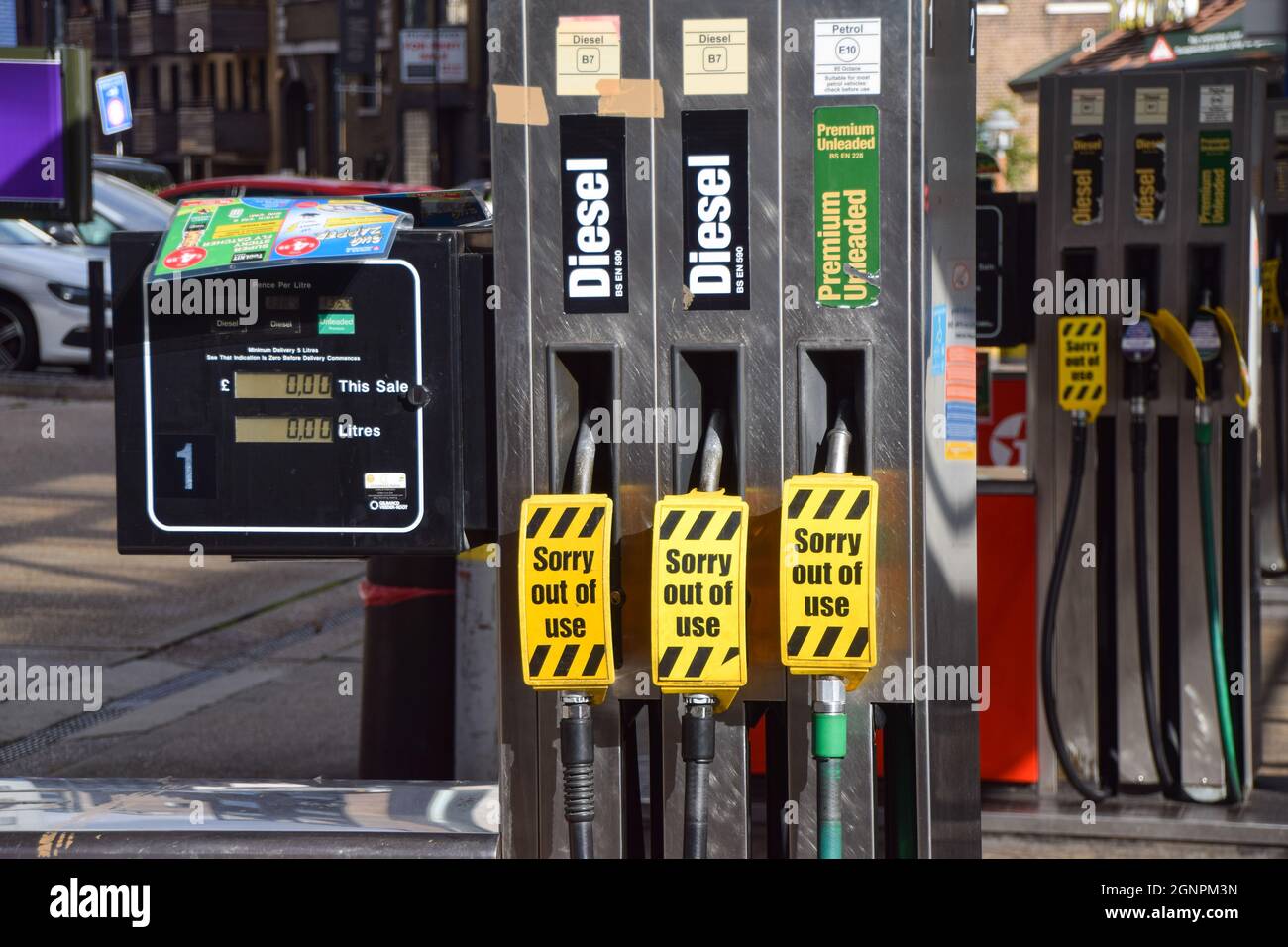 London, United Kingdom. 27th September 2021. Empty petrol and diesel
