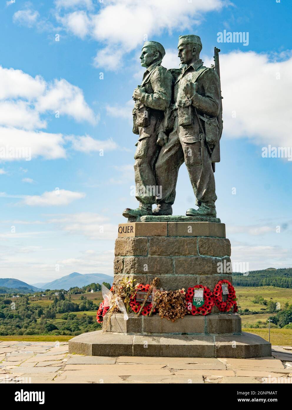 Memorial in Scottish Highlands to the commandos who trained here for world war 2 Stock Photo