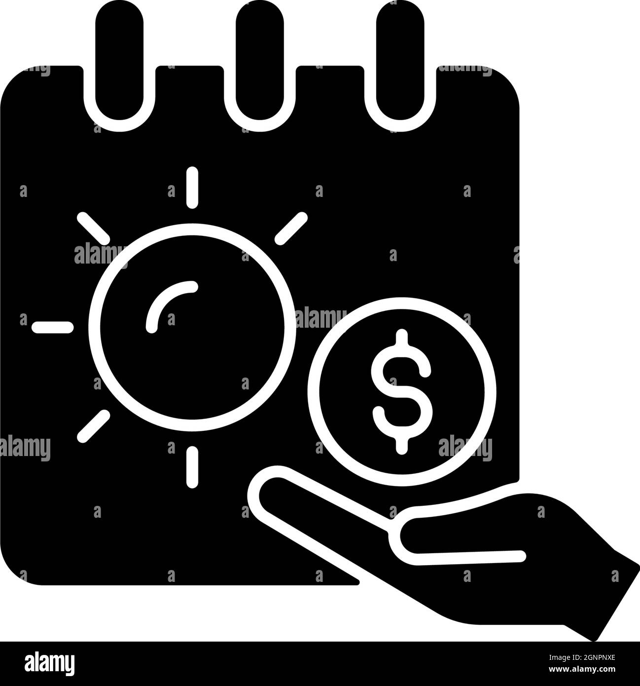 Unlimited PTO black glyph icon Stock Vector Image & Art - Alamy