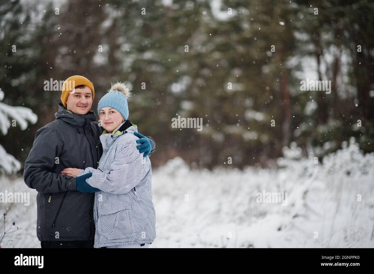 Woman walking snow facing hi-res stock photography and images - Alamy