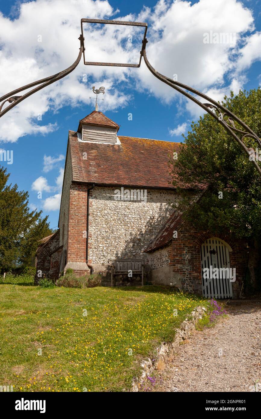 St. Peter's, East Marden, West Sussex, UK a C13th brick and flint