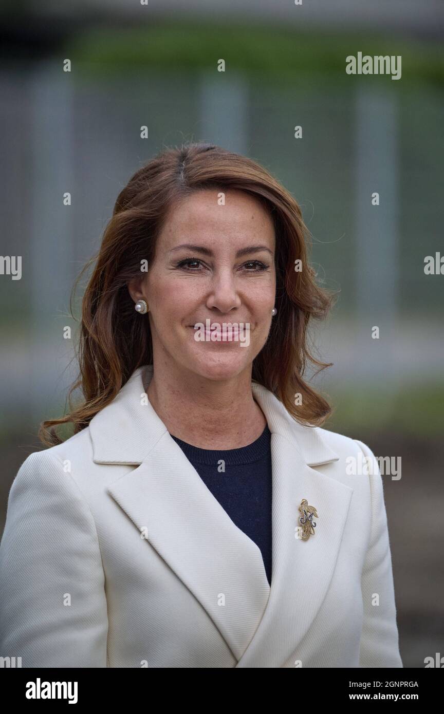 27th Sept 2021, Copenhagen, Denmark. Princess Marie of Denmark makes the first sod for Prince Henrik's School's (Lycee Francais Prince Henrik) new buildings in Frederiksberg, Copenhagen, Denmark, on September 27, 2021. Prins Henriks Skole is an international school with 800 students with about 40 different nationalities aged 3-18 years. Photo by Stefan Lindblom/Stella Pictures/ABACAPRESS.COM Credit: Abaca Press/Alamy Live News Stock Photo