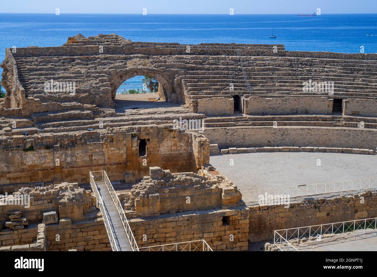 Roman amphitheatre, a UNESCO World Heritage Site, Tarragona, Catalonia