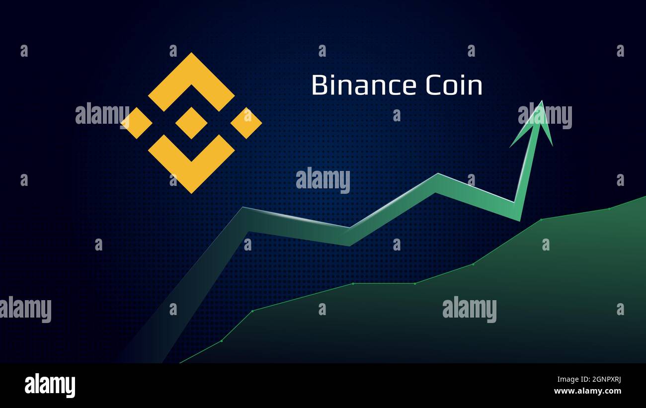 Binance Coin BNB in uptrend and price is rising. Crypto coin symbol and  green up arrow. Uniswap flies to the moon. Vector illustration Stock Vector  Image & Art - Alamy