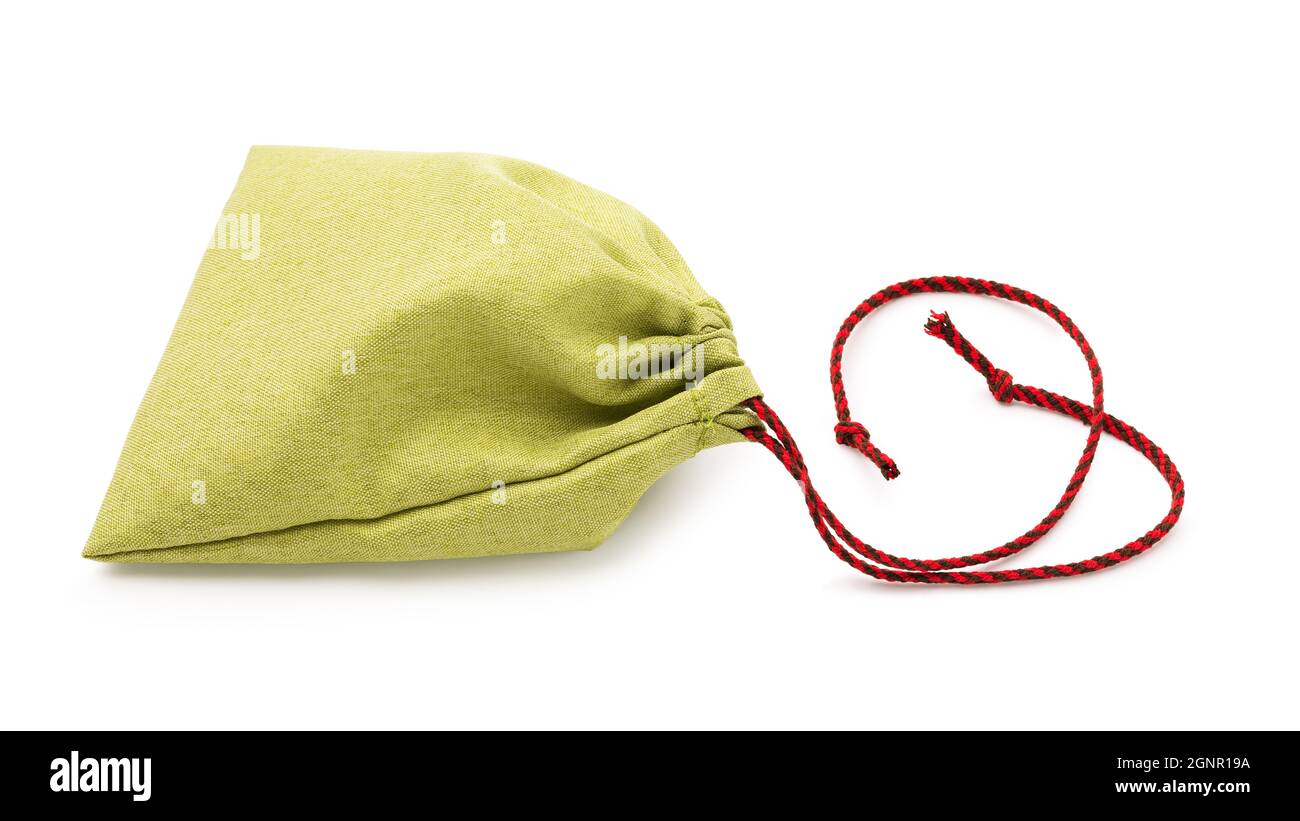 Green bag isolated on white background Stock Photo