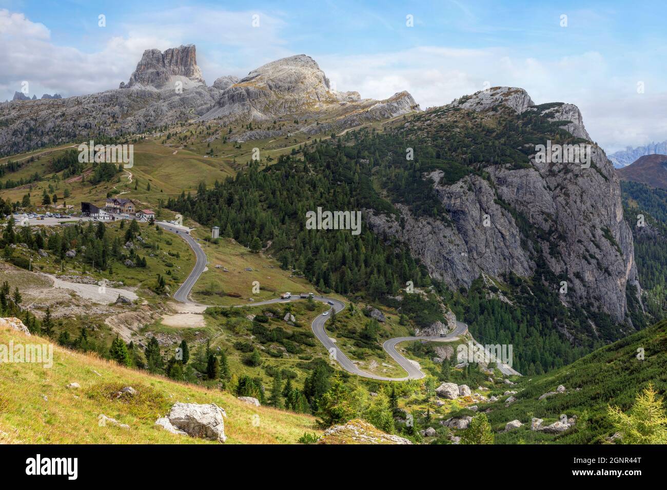 Passo Valparola, Belluno, Veneto, Dolomites, South Tyrol, Italy Stock Photo
