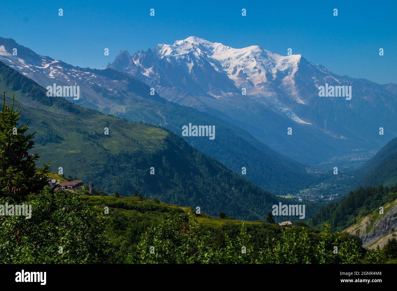 massif of mont blanc  in haute savoie in france Stock Photo