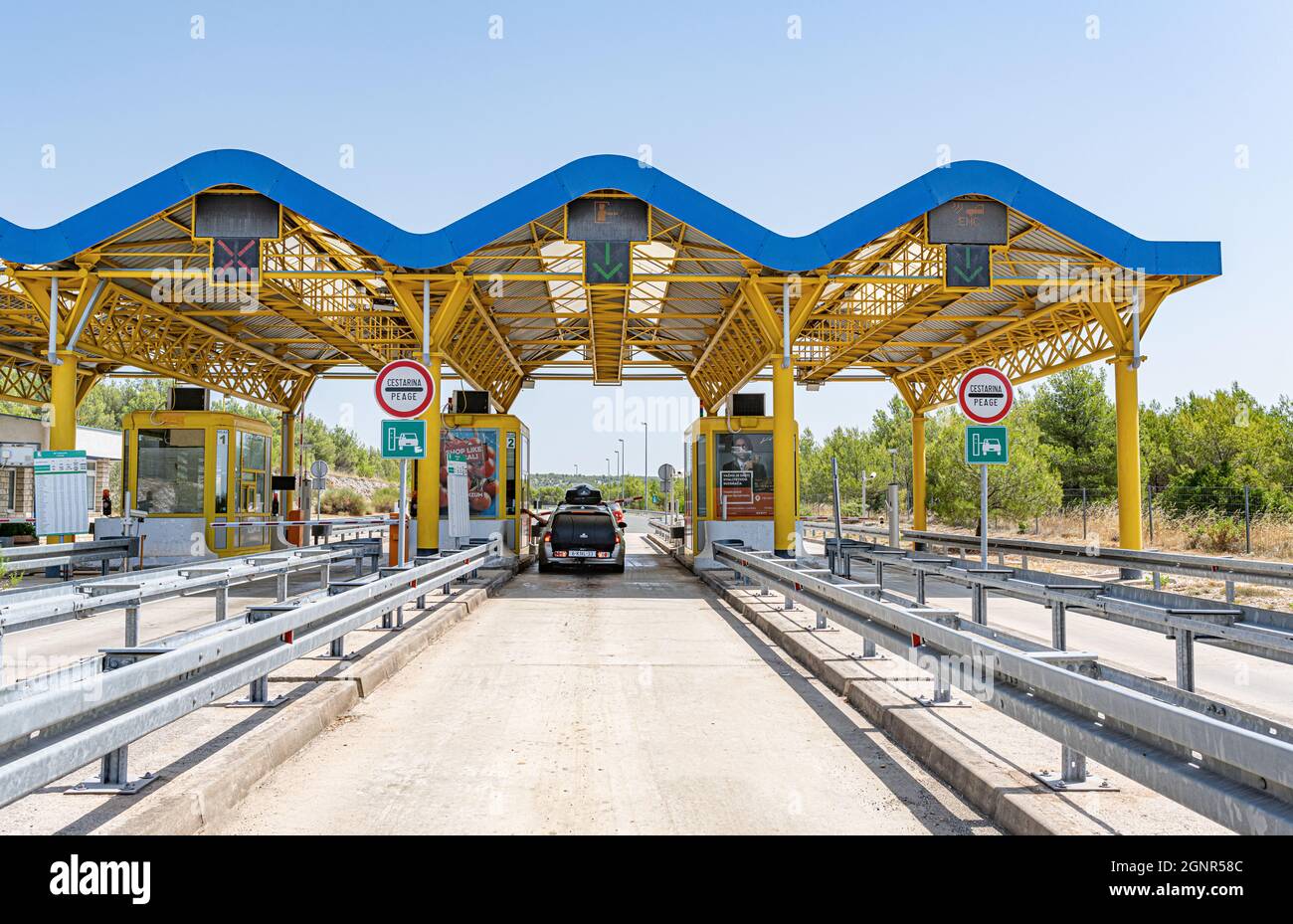 Highway toll gate in Zadar, Croatia Stock Photo Alamy