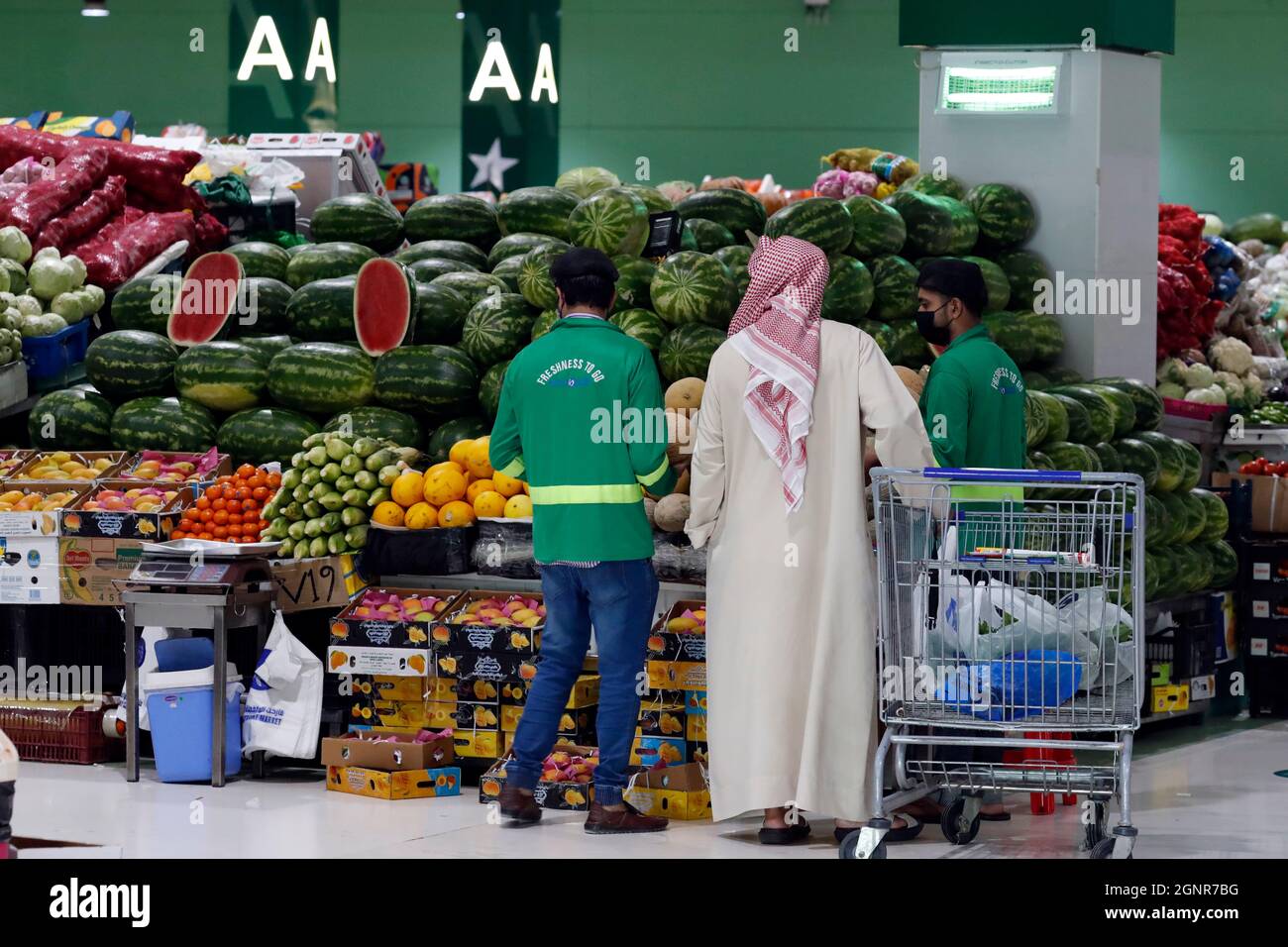Fresh fruits and Vegetable market. Dubai. United Arab Emirates Stock