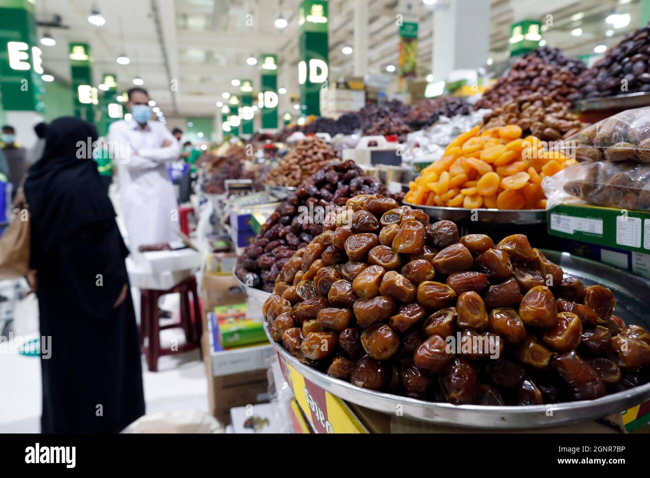 Fresh fruits and Vegetable market. Fresh dates. Dubai. United Arab
