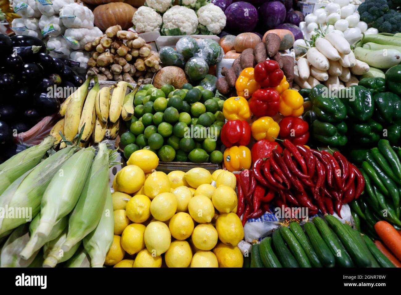 Fresh fruits and Vegetable market. Dubai. United Arab Emirates Stock