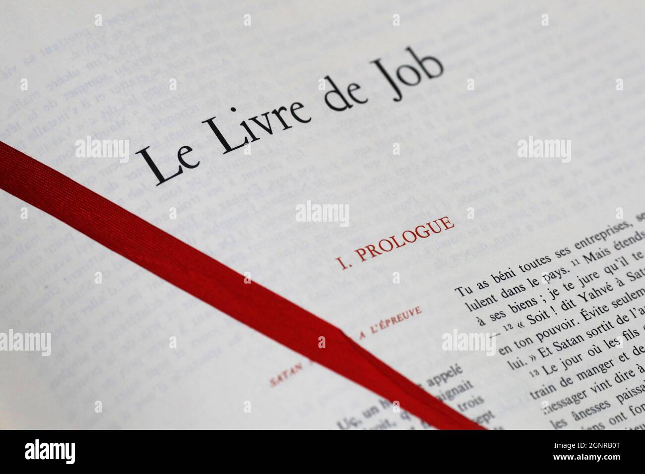 Bible. The Old Testament. The book of Job. France Stock Photo Alamy