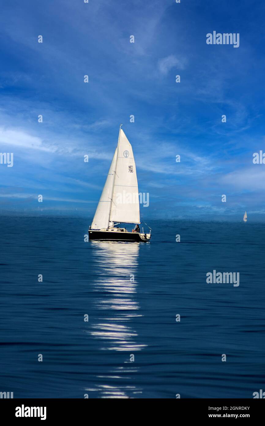 Lake Constance : The sailingboat Stock Photo