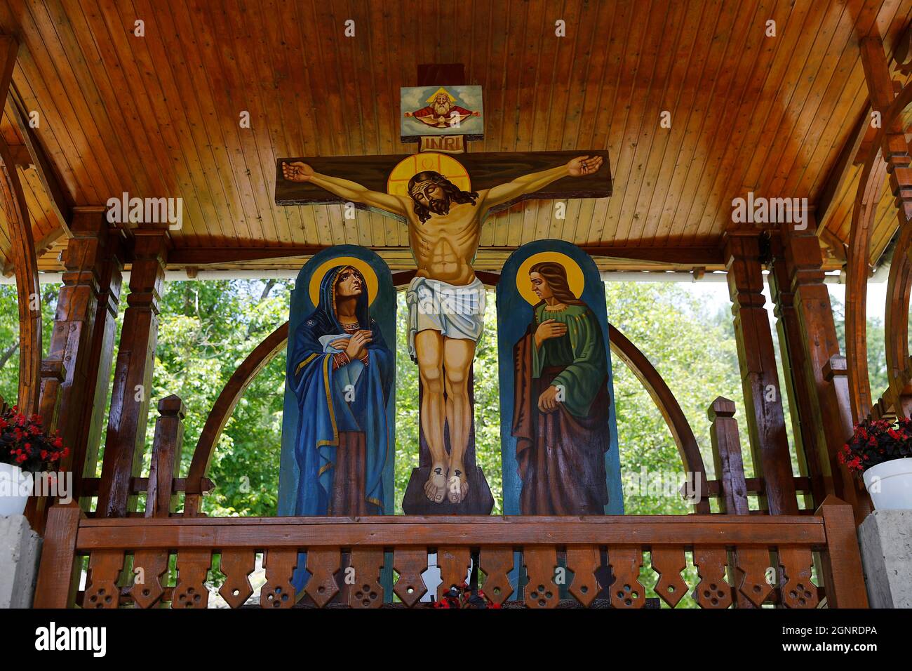 Cross in Rudi orthodox monastery, Moldova Stock Photo