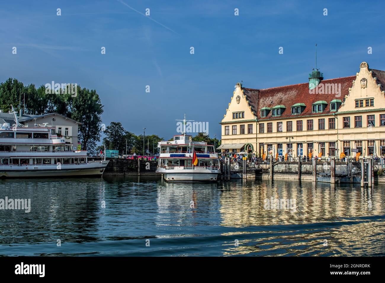 Lake Constance : Lindau harbour Stock Photo