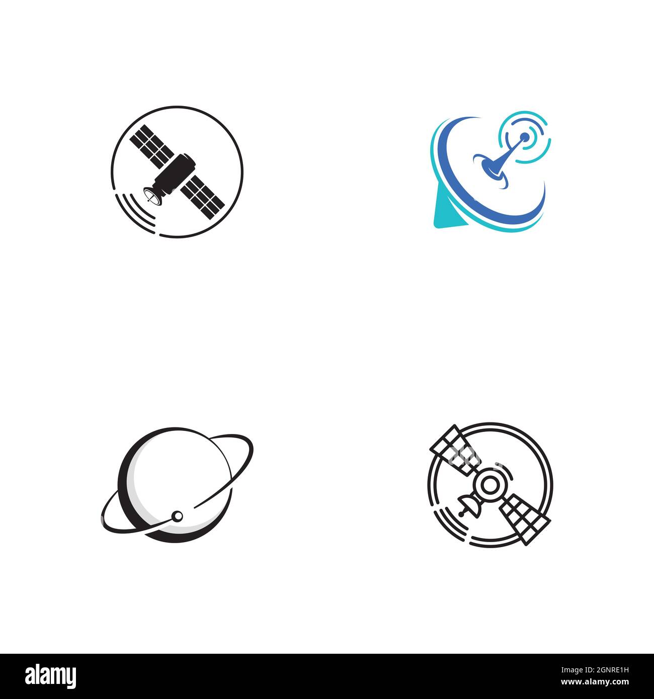 Satelite Vector icon design illustration Template Stock Photo - Alamy