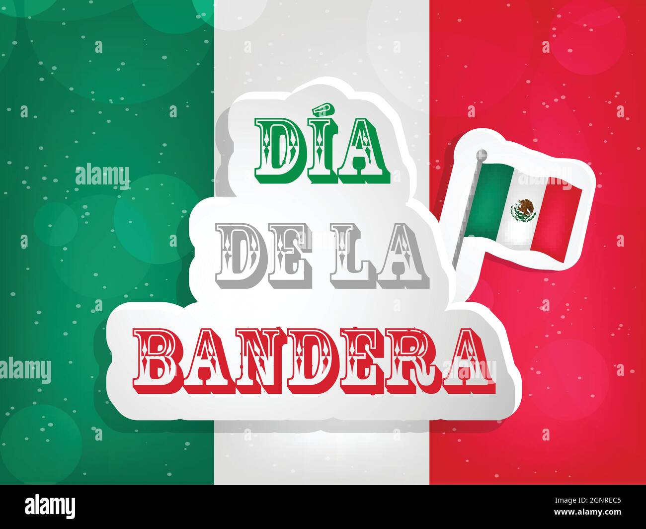 Mexico Flag Day Stock Vector