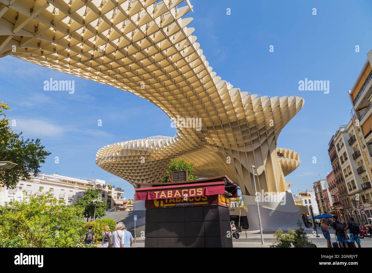 Seville Metropol Parasol (Sevilla Mushrooms) (Las Setas De Sevilla), Plaza de la Encarnacion, Seville, Spain, Andalusia, Spain, Europe Stock Photo
