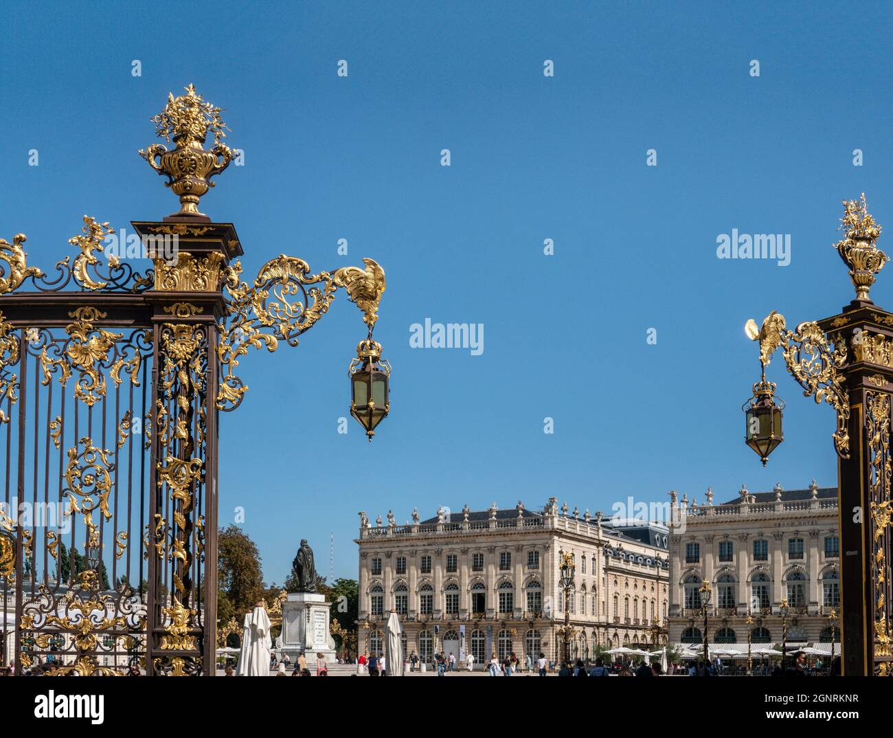 Place Stanislas, Goldenes Tor, Laterne, Opernhaus, Nancy, Lothringen, Frankreich, Europa Stock Photo