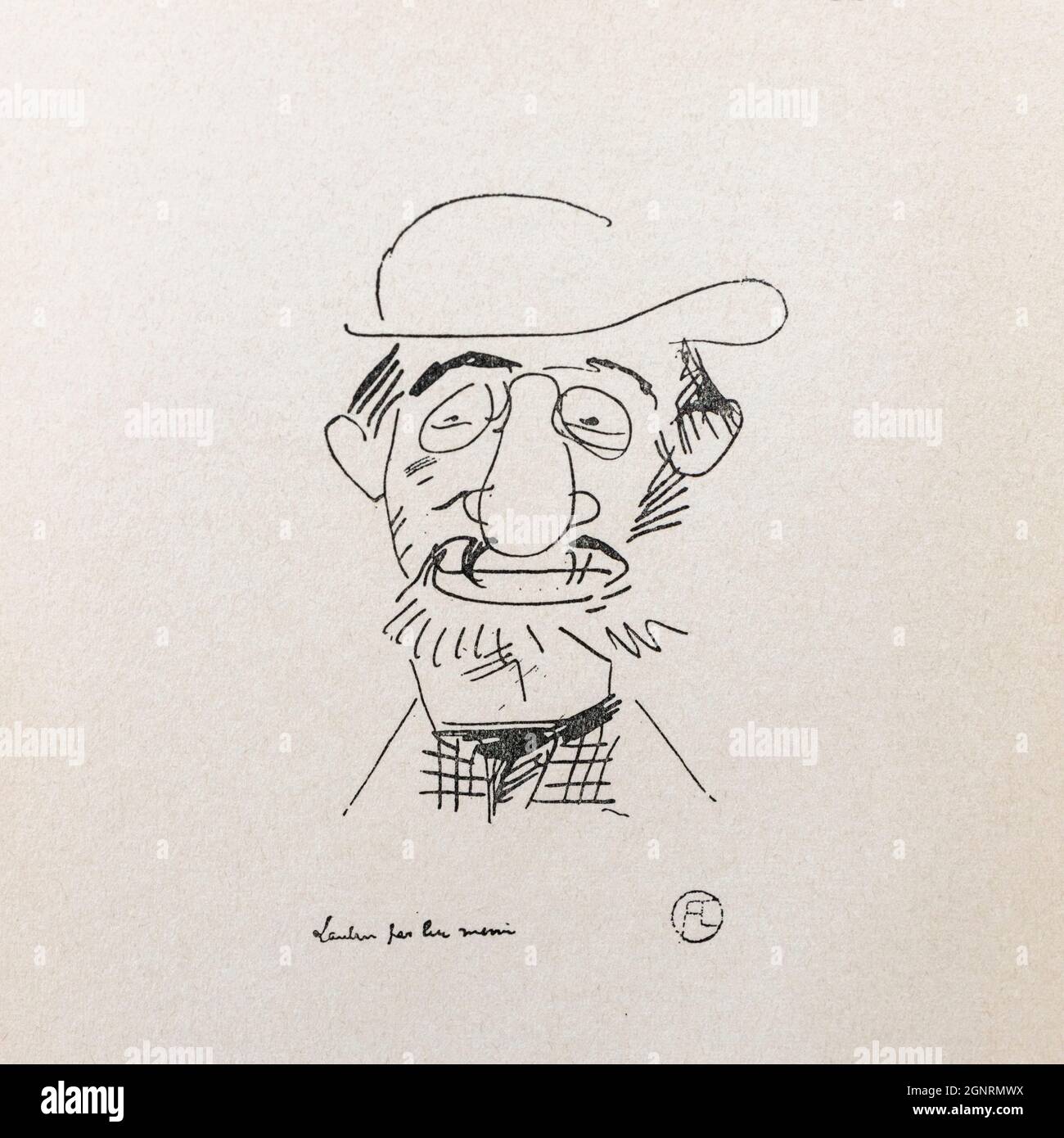 Playful Self Portrait Caricature By Henri Toulouse Lautrec 1864 1901 