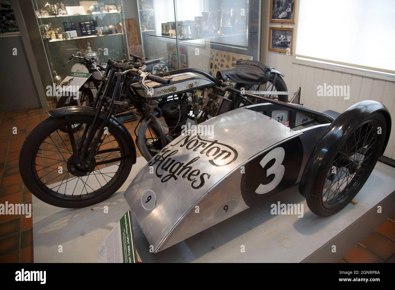 Racing Norton ‘LPD1’ 490cc with sidecar motorcycle, 1927, Brooklands